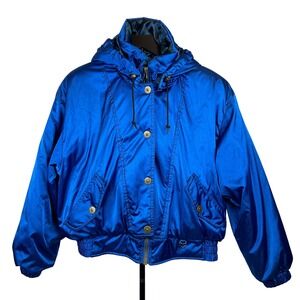 Obermeyer VTG Jacket Women's Stardust‎ Insulated Ski Puffer Electric Blue-Size 8